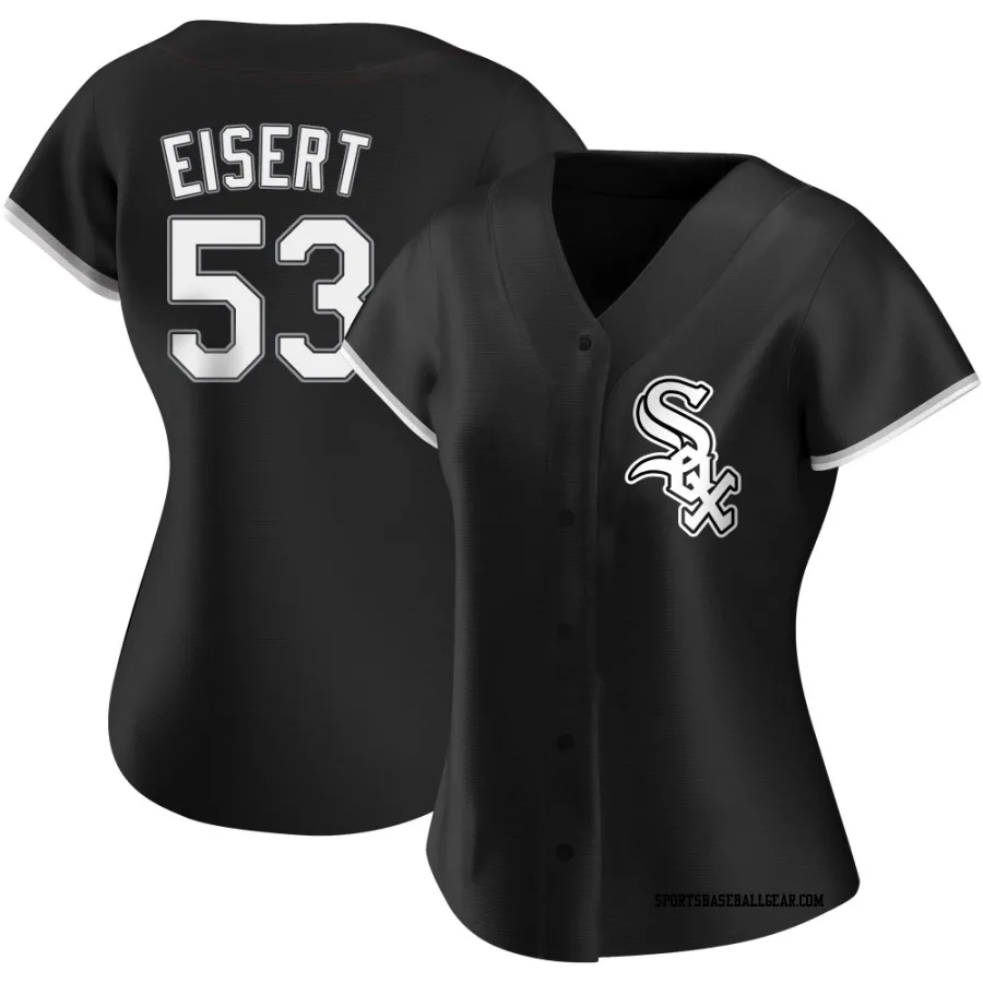 Brandon Eisert Women's Chicago White Sox Black Replica Alternate Jersey