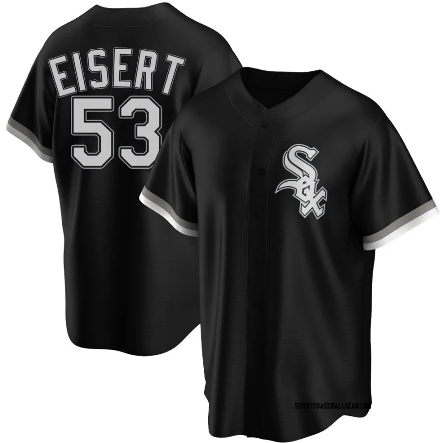 Brandon Eisert Youth Chicago White Sox Black Replica Alternate Jersey