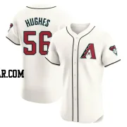 Brandon Hughes Men's Arizona Diamondbacks Cream Elite Home Patch Jersey