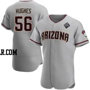 Brandon Hughes Men's Arizona Diamondbacks Gray Authentic Road 2023 World Series Jersey