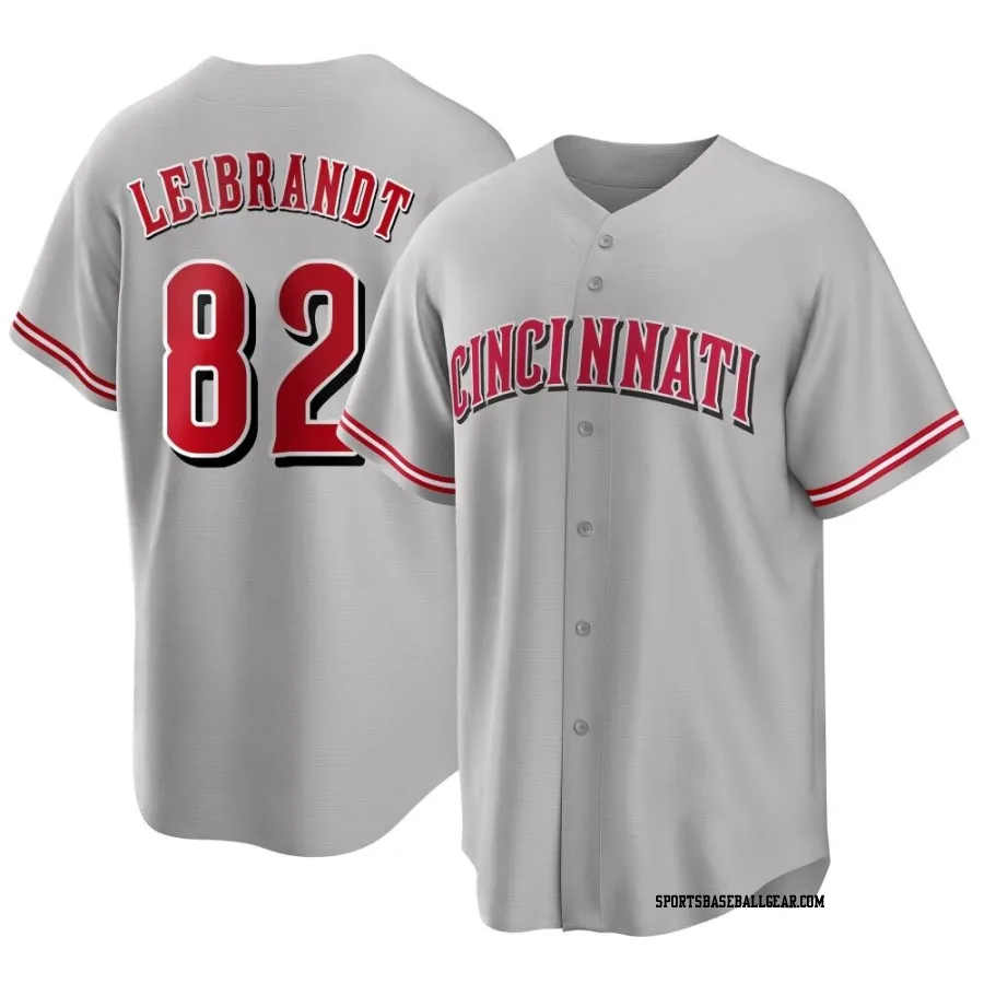 Brandon Leibrandt Youth Cincinnati Reds Gray Replica Road Jersey