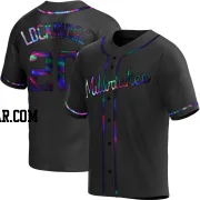Brandon Lockridge Youth Milwaukee Brewers Black Holographic Replica Alternate Jersey