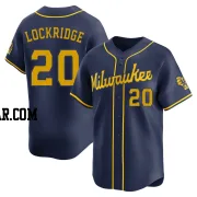 Brandon Lockridge Youth Milwaukee Brewers Navy Limited Alternate Jersey