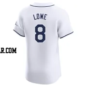 Brandon Lowe Men's Tampa Bay Rays White Elite Home Jersey