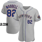 Brandon Waddell Men's New York Mets Gray Authentic Road Jersey
