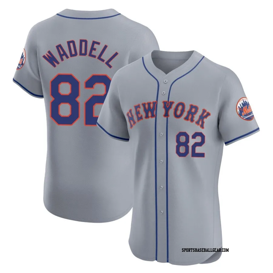 Brandon Waddell Men's New York Mets Gray Elite Road Jersey