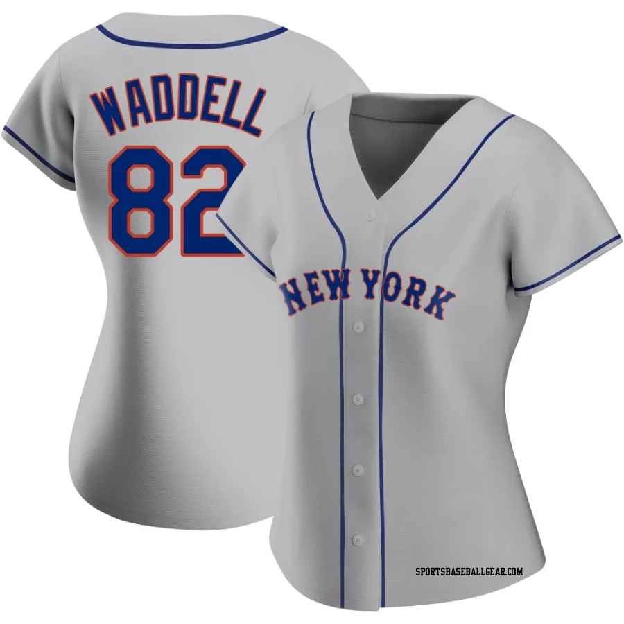 Brandon Waddell Women's New York Mets Gray Authentic Road Jersey