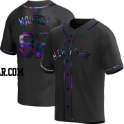 Brandon Waddell Youth New York Mets Black Holographic Replica Alternate Jersey
