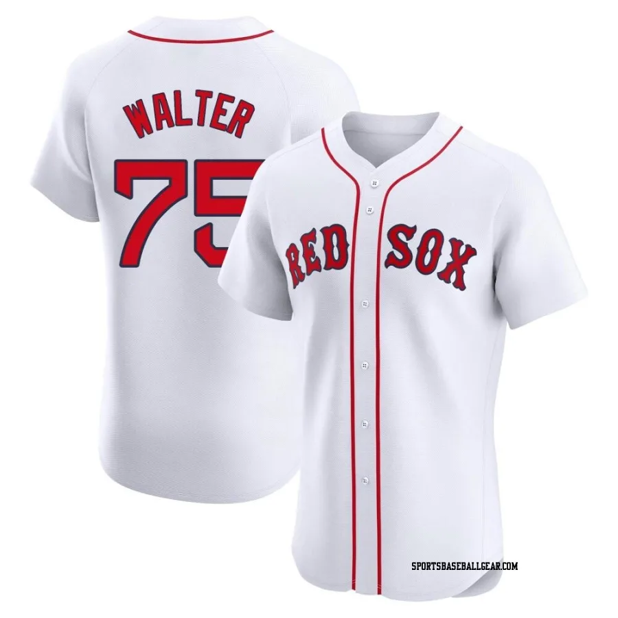Brandon Walter Men's Boston Red Sox White Elite Home Patch Jersey