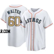 Brandon Walter Men's Houston Astros Gold Replica White 2023 Collection Jersey