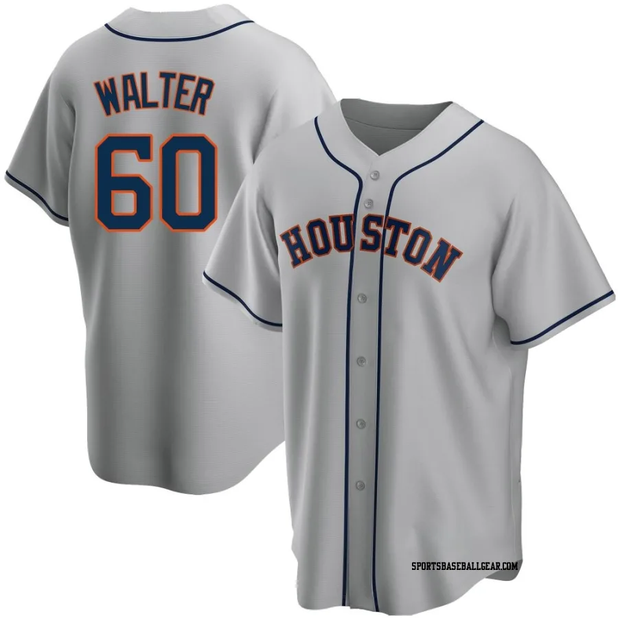 Brandon Walter Men's Houston Astros Gray Replica Road Jersey