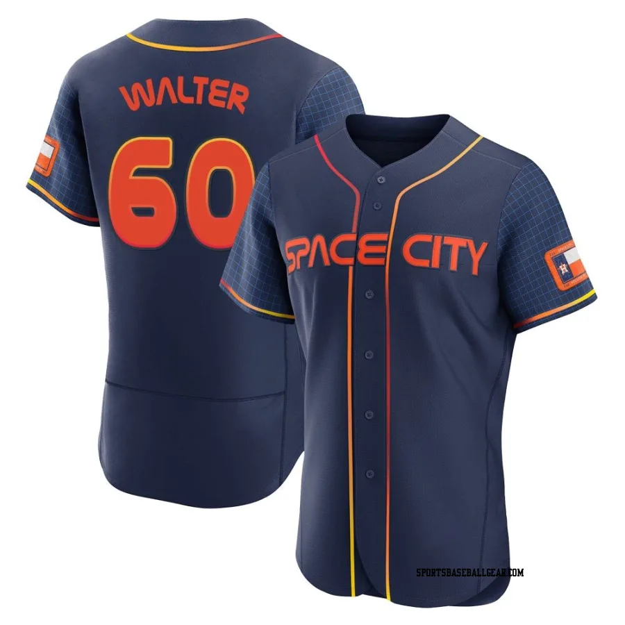 Brandon Walter Men's Houston Astros Navy Authentic 2022 City Connect Jersey