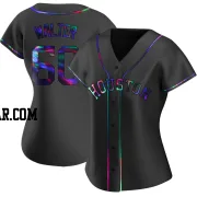 Brandon Walter Women's Houston Astros Black Holographic Replica Alternate Jersey