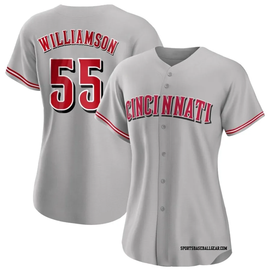 Brandon Williamson Women's Cincinnati Reds Gray Authentic Road Jersey