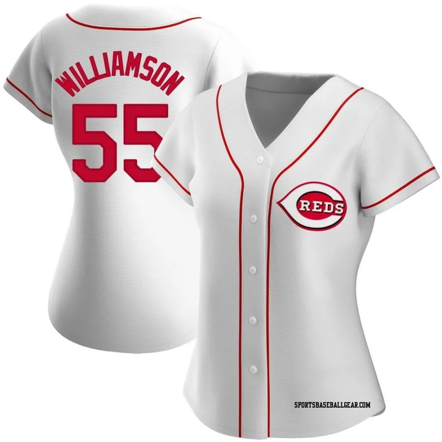 Brandon Williamson Women's Cincinnati Reds White Authentic Home Jersey