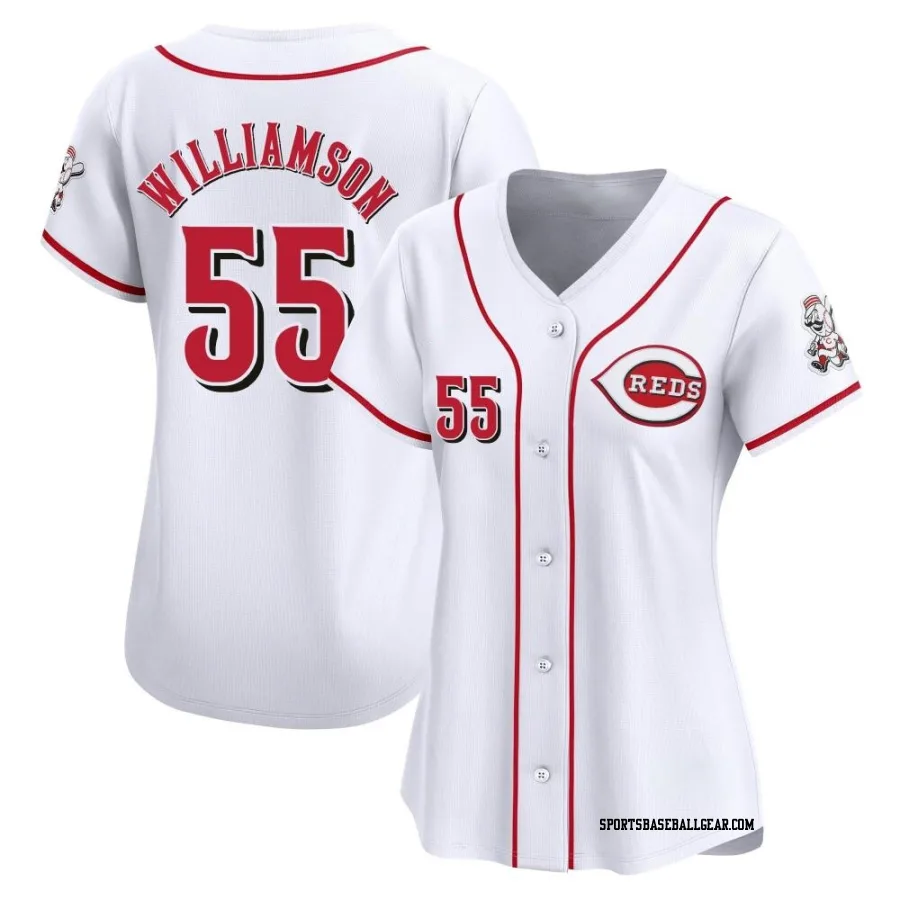 Brandon Williamson Women's Cincinnati Reds White Limited Home Jersey