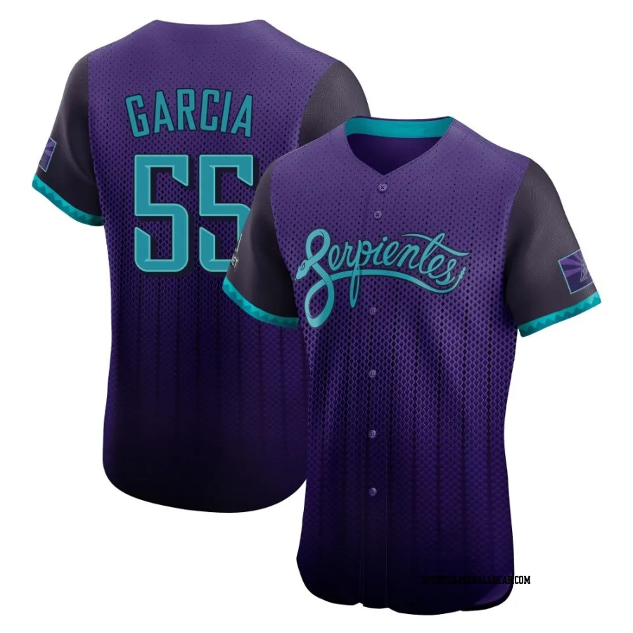 Brandyn Garcia Men's Arizona Diamondbacks Purple Elite 2025 City Connect Jersey