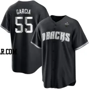Brandyn Garcia Men's Arizona Diamondbacks White Replica Black 2023 World Series Jersey