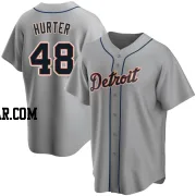 Brant Hurter Men's Detroit Tigers Gray Replica Road Jersey