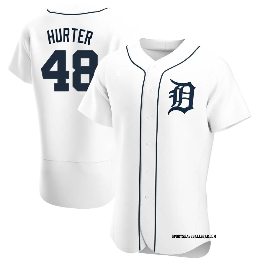 Brant Hurter Men's Detroit Tigers White Authentic Home Jersey
