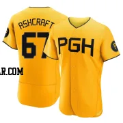 Braxton Ashcraft Men's Pittsburgh Pirates Gold Authentic 2023 City Connect Jersey