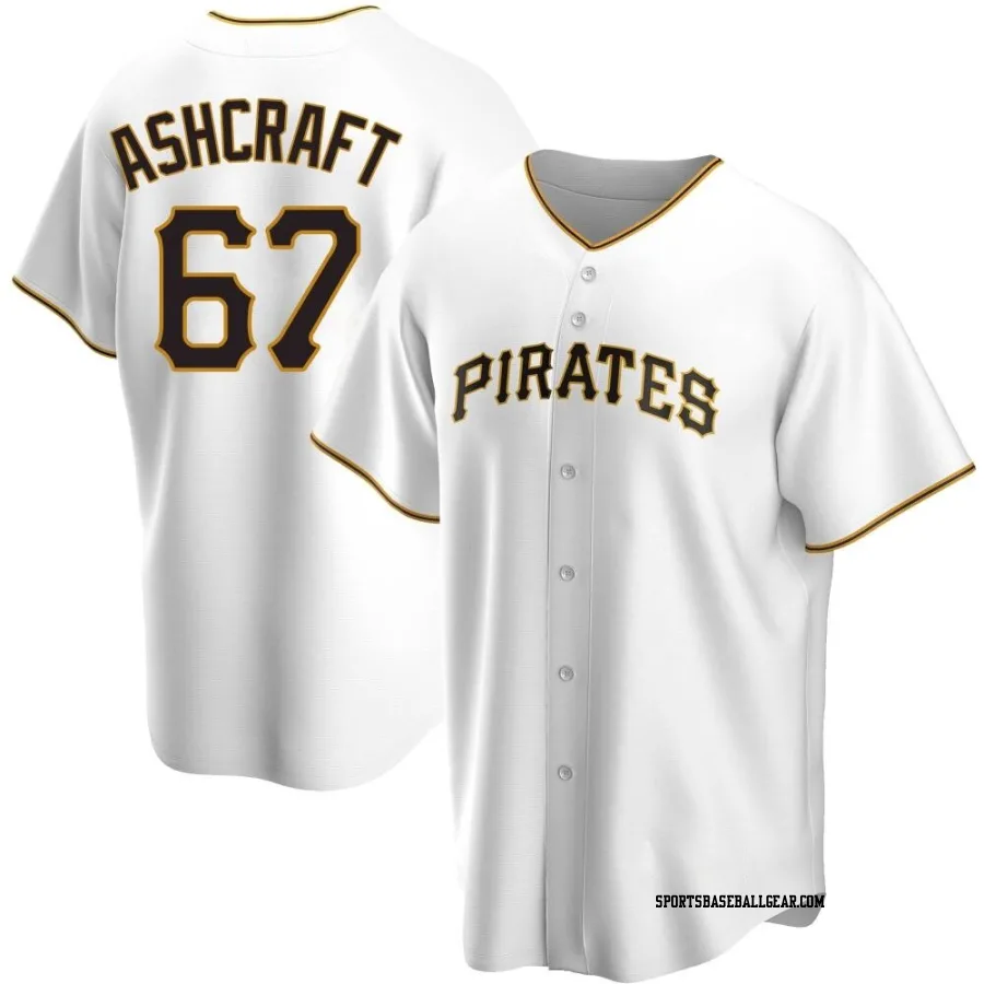 Braxton Ashcraft Men's Pittsburgh Pirates White Replica Home Jersey