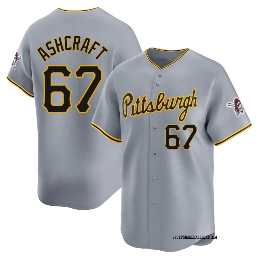 Braxton Ashcraft Youth Pittsburgh Pirates Gray Limited Away Jersey