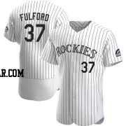 Braxton Fulford Men's Colorado Rockies White Authentic Home Jersey