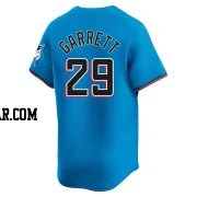 Braxton Garrett Men's Miami Marlins Blue Limited Alternate Jersey