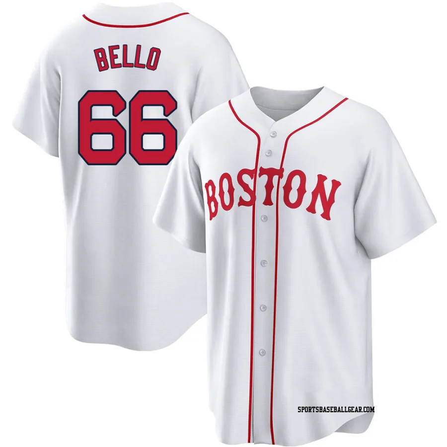 Brayan Bello Men's Boston Red Sox White Replica 2021 Patriots' Day Jersey