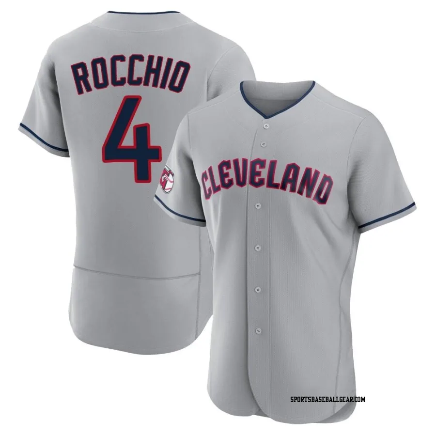 Brayan Rocchio Men's Cleveland Guardians Gray Authentic Road Jersey