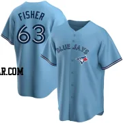 Braydon Fisher Men's Toronto Blue Jays Blue Replica Powder Alternate Jersey