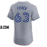 Braydon Fisher Men's Toronto Blue Jays Gray Elite Road Jersey