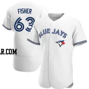 Braydon Fisher Men's Toronto Blue Jays White Authentic Home Jersey