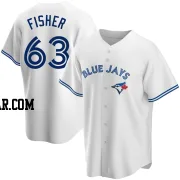Braydon Fisher Men's Toronto Blue Jays White Replica Home Jersey