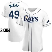 Brendan McKay Men's Tampa Bay Rays White Authentic Home Jersey