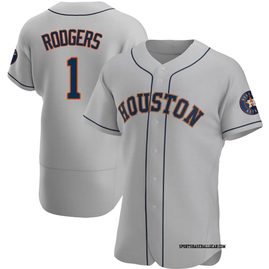 Brendan Rodgers Men's Houston Astros Gray Authentic Road Jersey