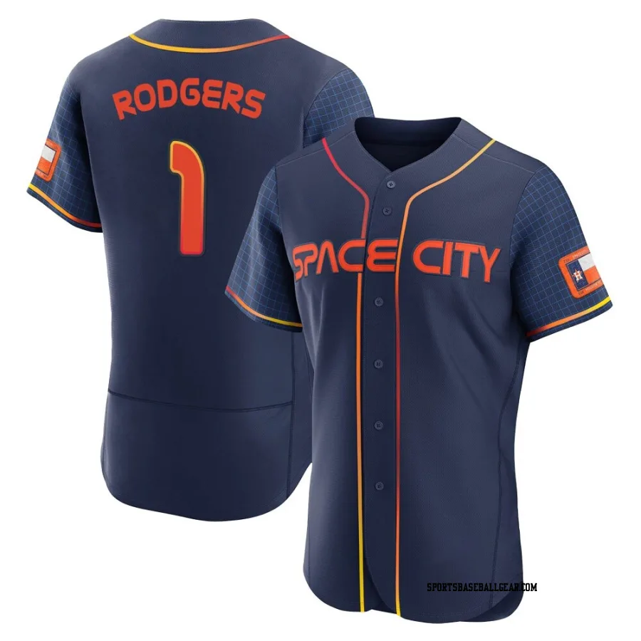 Brendan Rodgers Men's Houston Astros Navy Authentic 2022 City Connect Jersey
