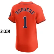 Brendan Rodgers Men's Houston Astros Orange Elite Alternate Vapor Premier Jersey