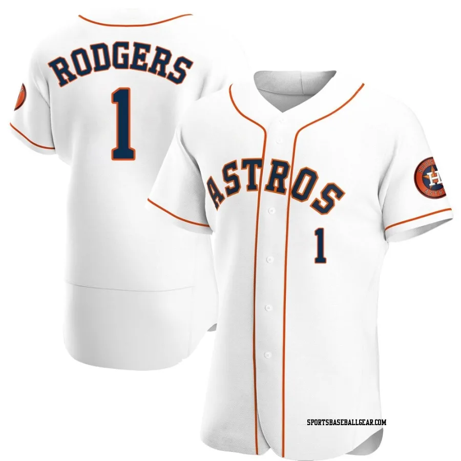 Brendan Rodgers Men's Houston Astros White Authentic Home Jersey