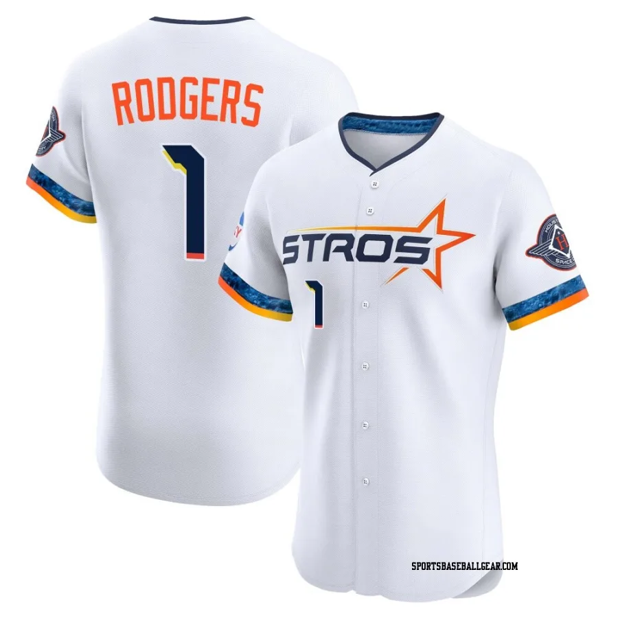 Brendan Rodgers Men's Houston Astros White Elite 2025 City Connect Jersey