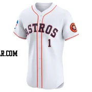 Brendan Rodgers Men's Houston Astros White Elite Home Patch Jersey