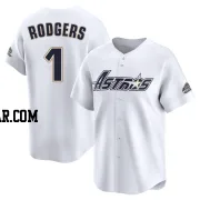 Brendan Rodgers Men's Houston Astros White Limited Throwback Cooperstown Collection Jersey