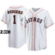 Brendan Rodgers Men's Houston Astros White Replica 2022 World Series Home Jersey