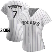 Brendan Rodgers Women's Colorado Rockies White Replica Home Jersey