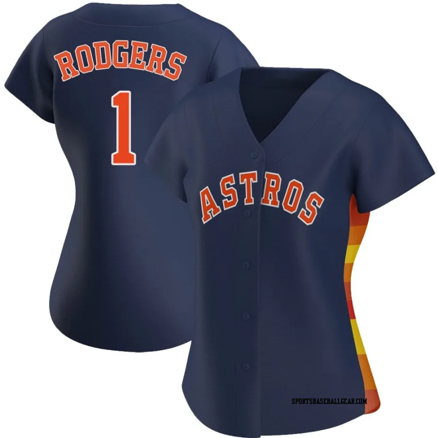 Brendan Rodgers Women's Houston Astros Navy Authentic Alternate Jersey