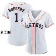 Brendan Rodgers Women's Houston Astros White Authentic 2022 World Series Champions Home Jersey