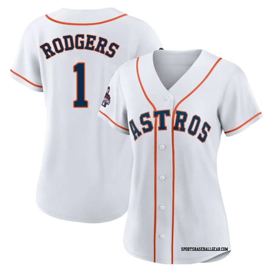 Brendan Rodgers Women's Houston Astros White Authentic 2022 World Series Champions Home Jersey