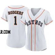 Brendan Rodgers Women's Houston Astros White Authentic 2022 World Series Home Jersey