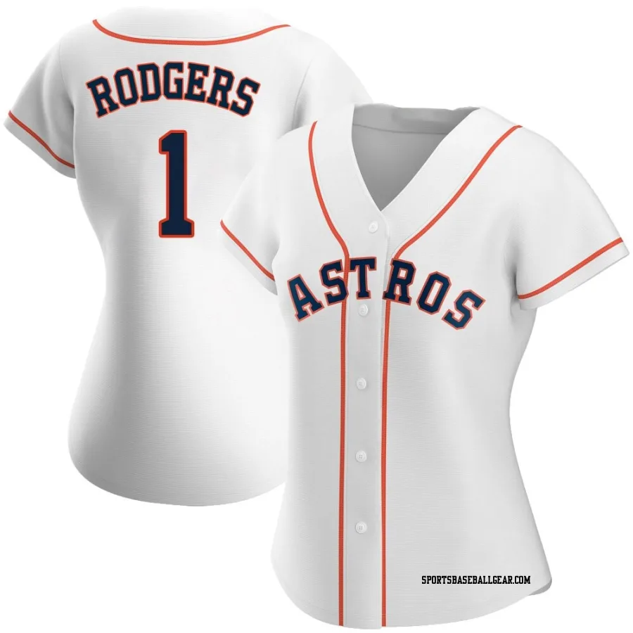 Brendan Rodgers Women's Houston Astros White Authentic Home Jersey